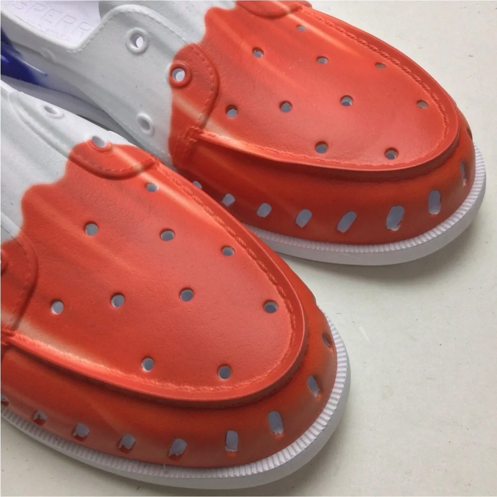NWOB Sperry Popsicle Firecracker Americana A/O Float Slip-On Boat Shoes Size 13